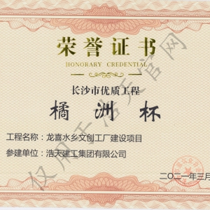長沙市優質工程 龍喜水鄉